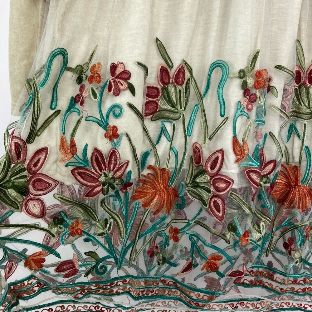 Simply Couture Embroidered Layer Tunic Dress Med - Picture 3 of 13